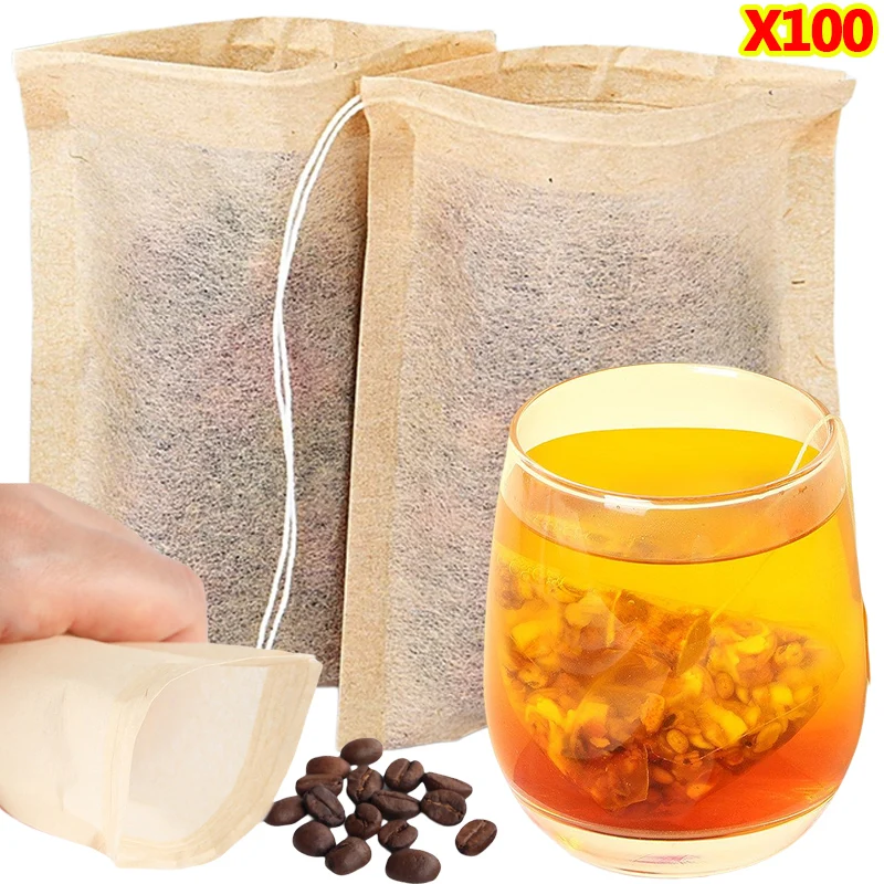 Coffee Tea Bean Leaf - Sachets de thé vides avec filtre