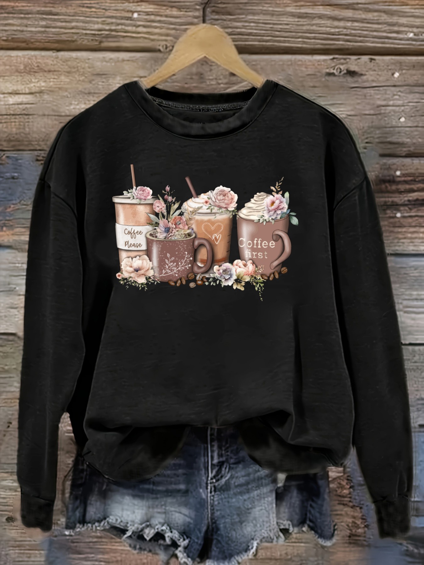Coffee & Tea Collective - T-shirt décontracté à manches longues et