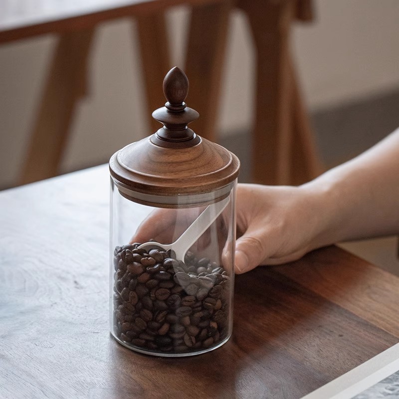 Coffee Tea Bean Leaf - Pot de stockage de grains de