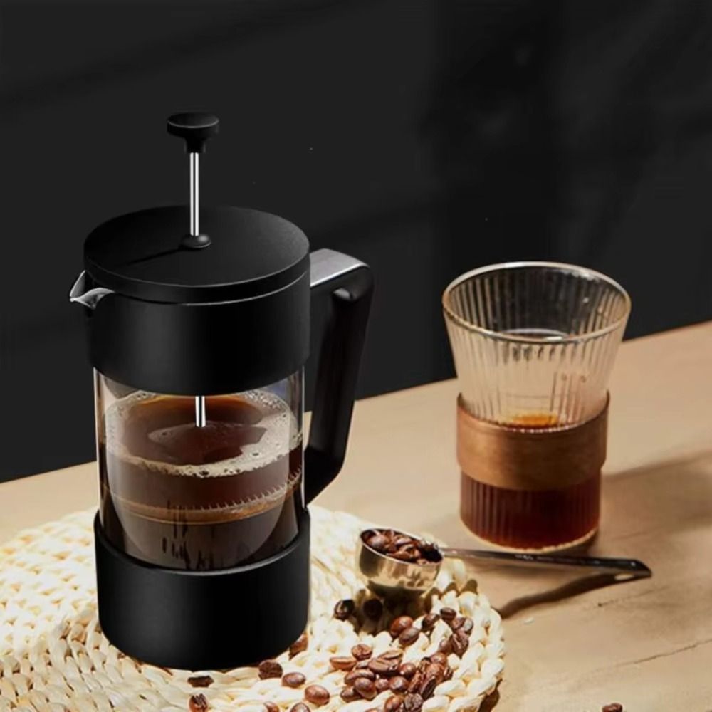 French Press Glass - Cafetière à piston en verre épaissi,