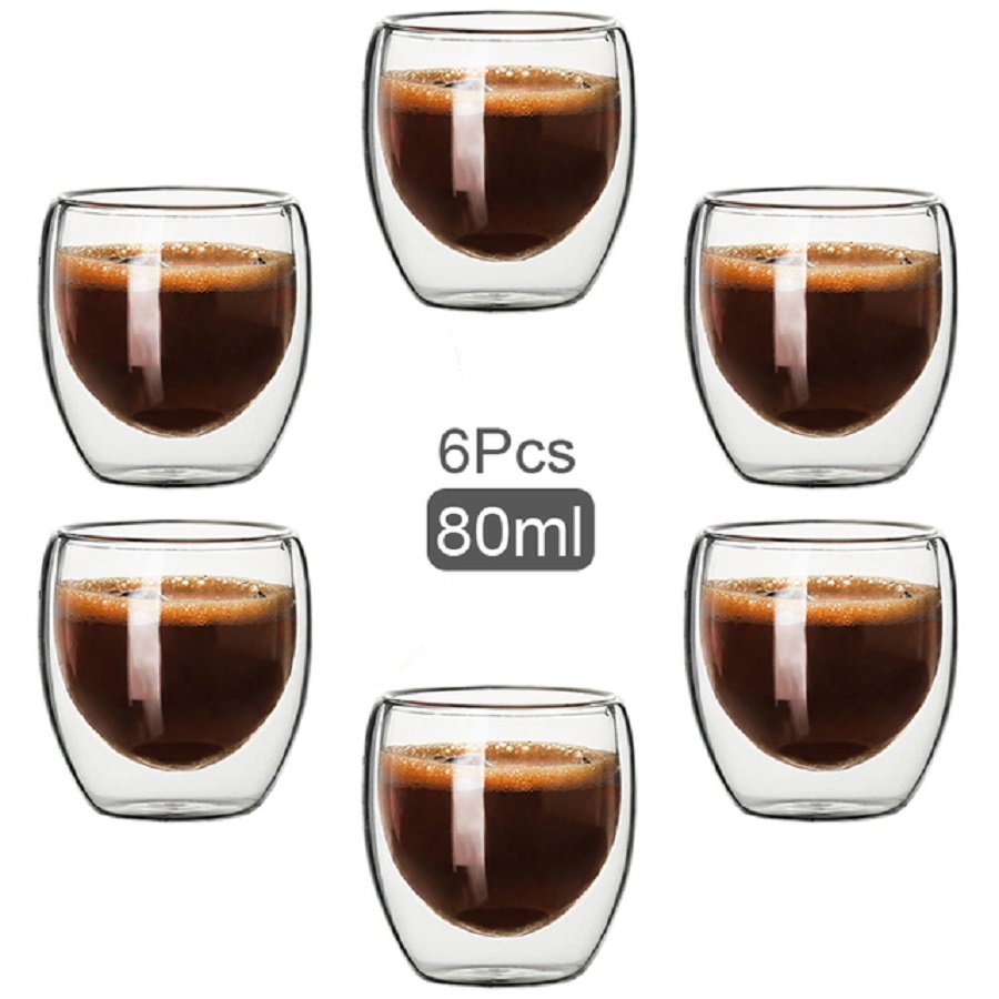 Coffee Tea Sugar Set - Tasses à café en verre à