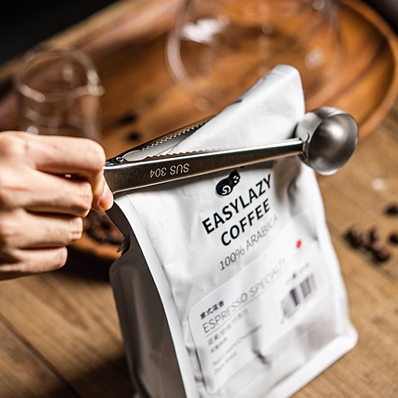 Coffee Tea Bean Leaf - Nouvelle cuillère à café en acier