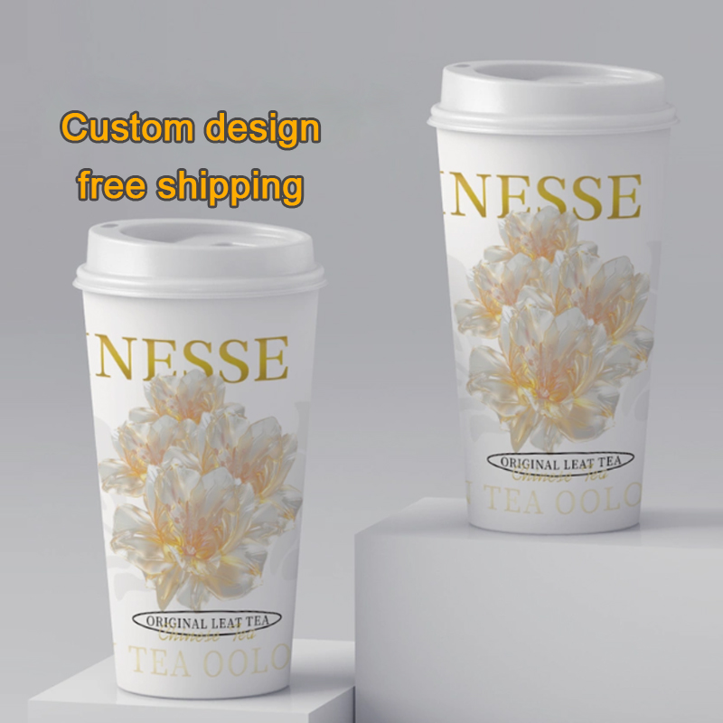 Coffee Tea Day - Tasse en papier épaissie personnalisée avec
