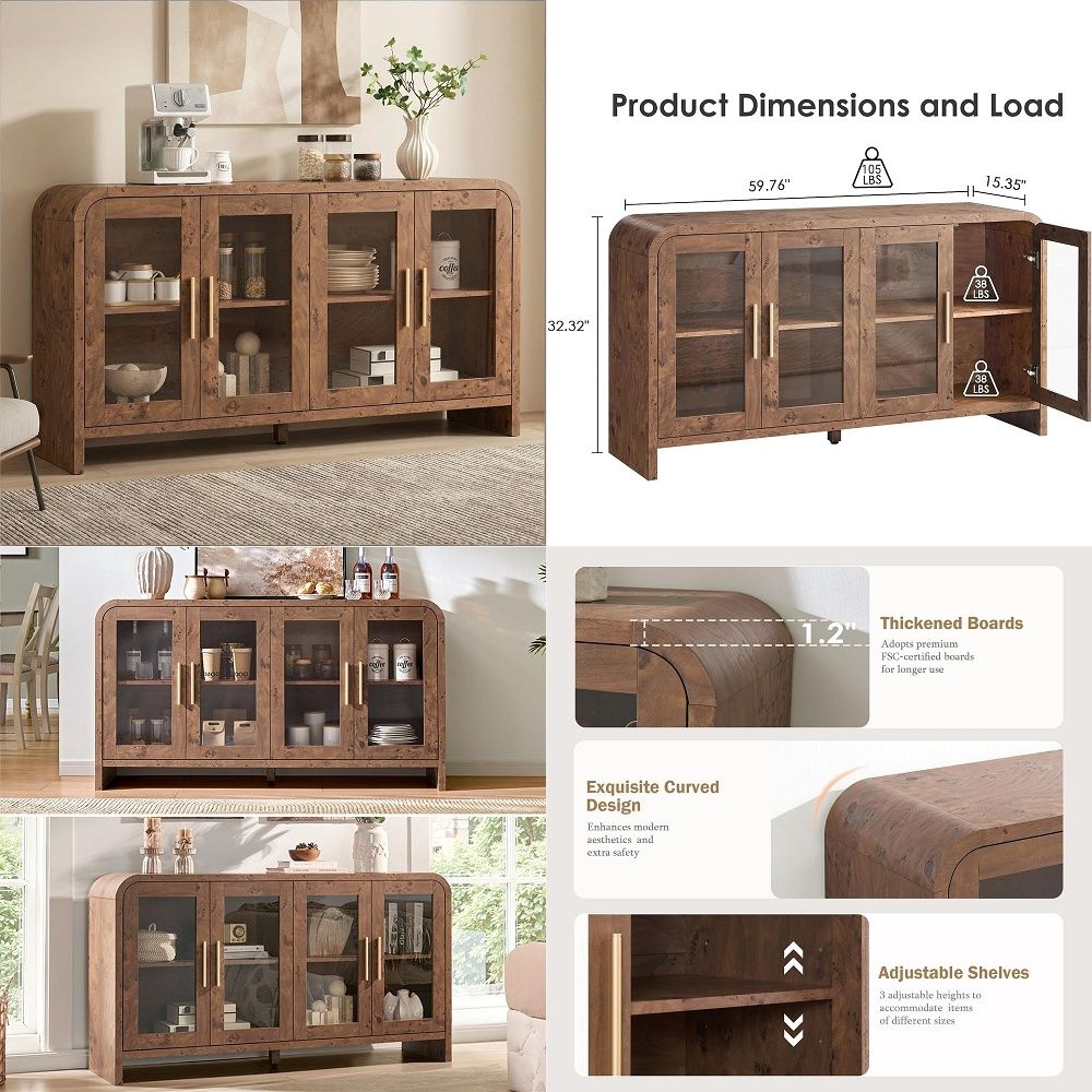 Coffee & Tea Collective - Buffet avec rangements, armoire de rangement