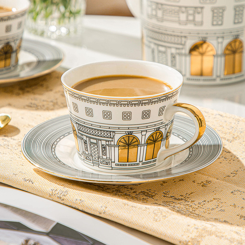 Coffee Tea Sugar Set - Tasse architecturale et tasse à café