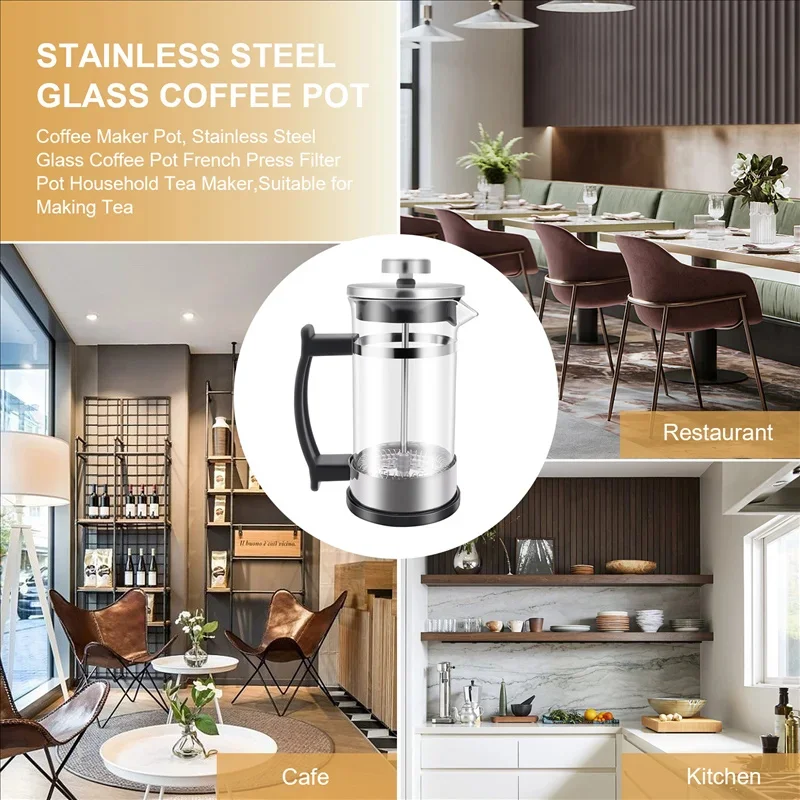 Cafetière à piston en verre bo - French Press Glass avis et prix