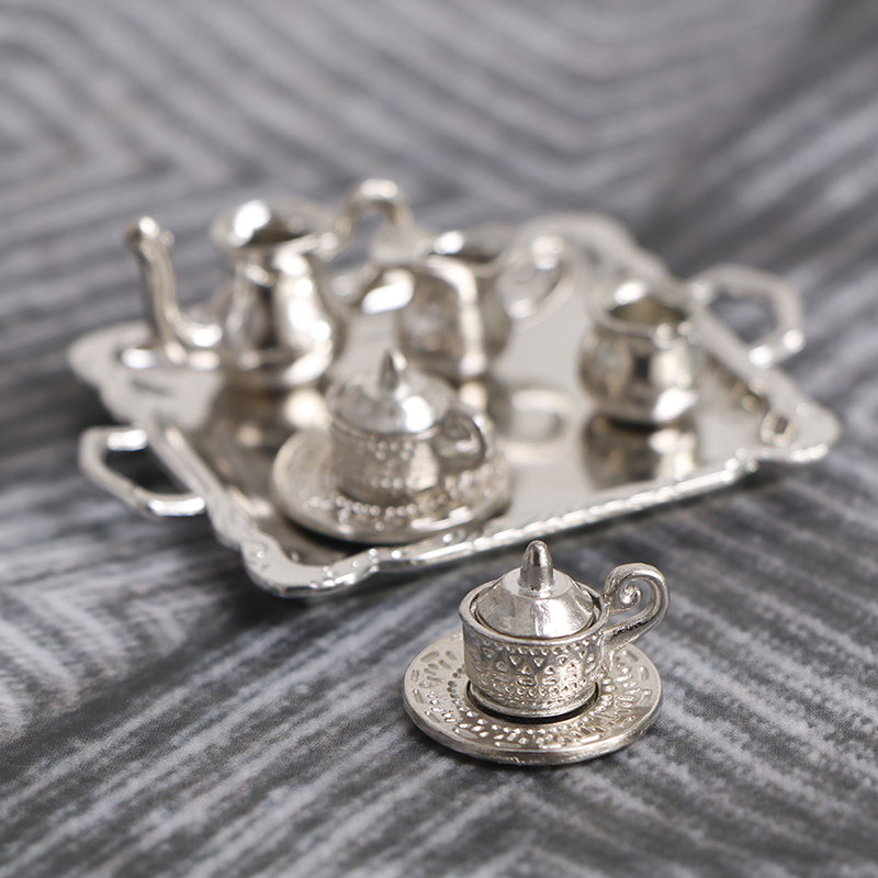 Miniature Silver Metal Tea and - Coffee Tea Sugar Set avis et prix