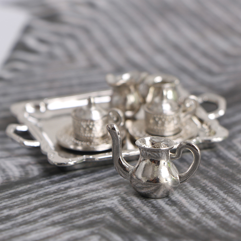Miniature Silver Metal Tea and - Coffee Tea Sugar Set avis et prix