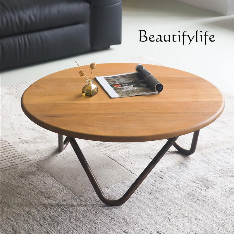 Table basse ronde en teck mass - Coffee X Tea avis et prix