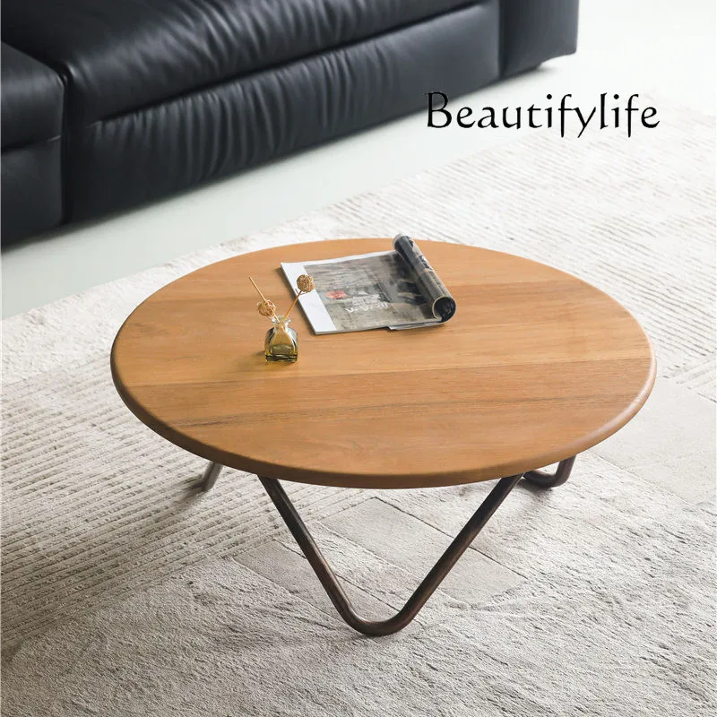 Table basse ronde en teck mass - Coffee X Tea avis et prix