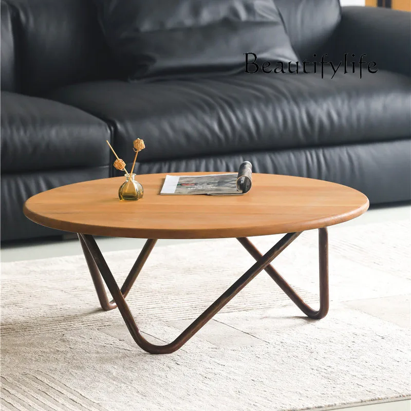 Table basse ronde en teck mass - Coffee X Tea avis et prix