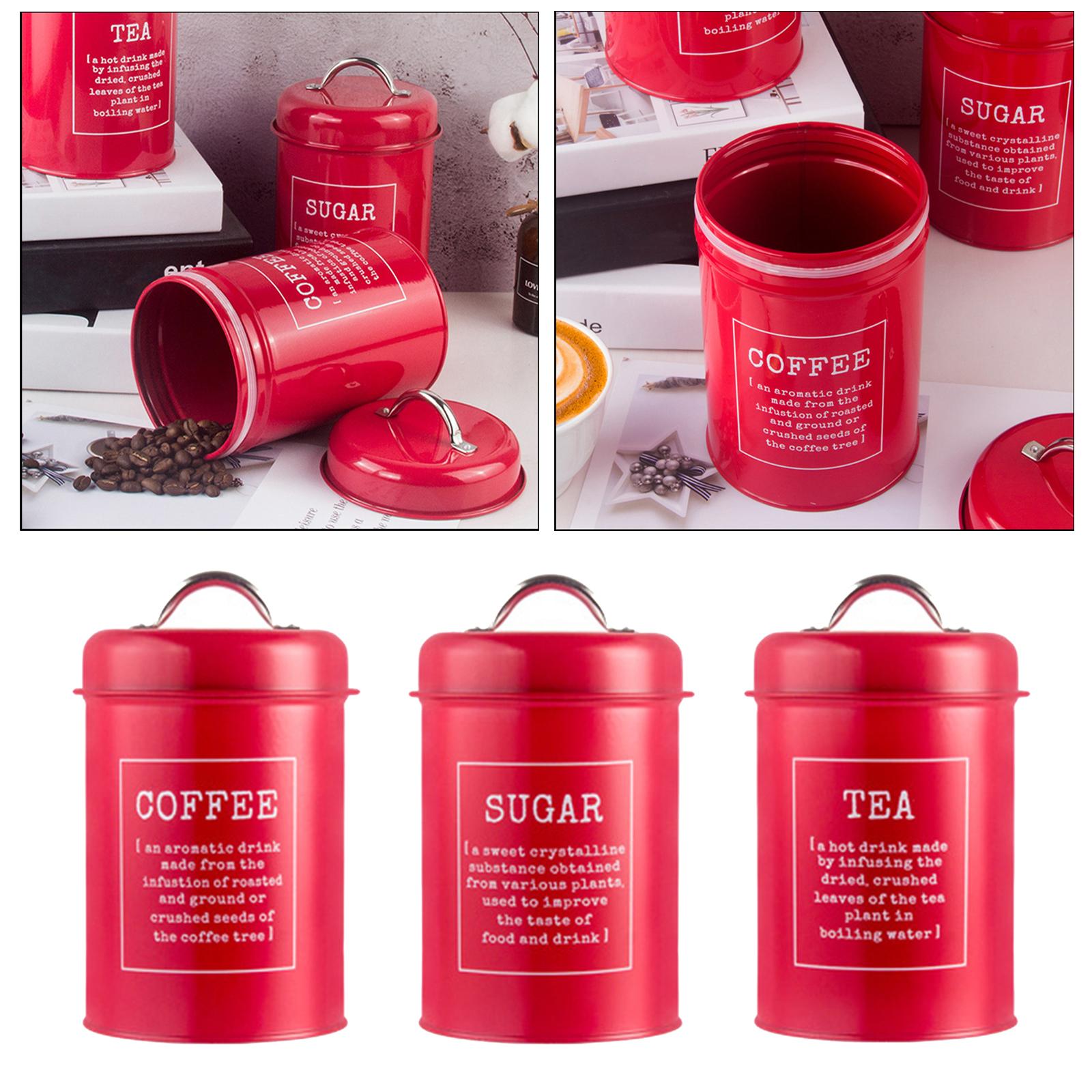 Ensemble de 3 boîtes de conser - Canister Coffee Sugar Tea avis et prix