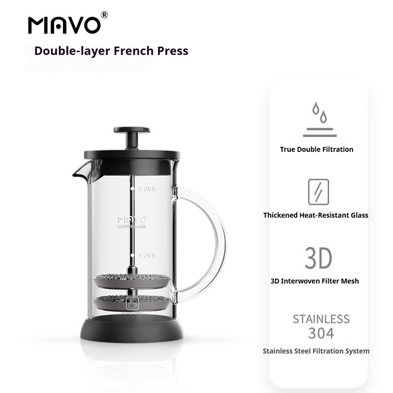 Cafetière à piston MAVO avec d - French Press Glass avis et prix