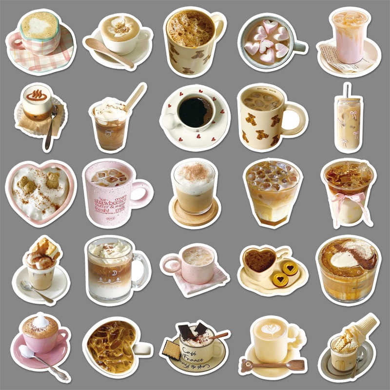 50 autocollants décoratifs imp - Coffee Tea Journal avis et prix