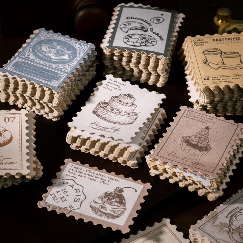 Lot de 45 autocollants vintage - Coffee Tea Journal avis et prix